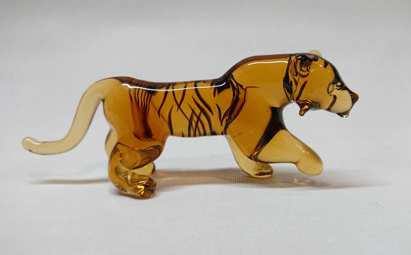 Tiger klein 10x3,5 cm Farbglas