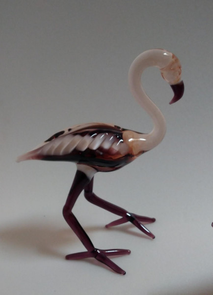 Flamingo 11x9 cm Farbglas
