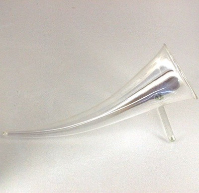 Füllhorn liegend 15cm Klarglas mit Iriseffekt