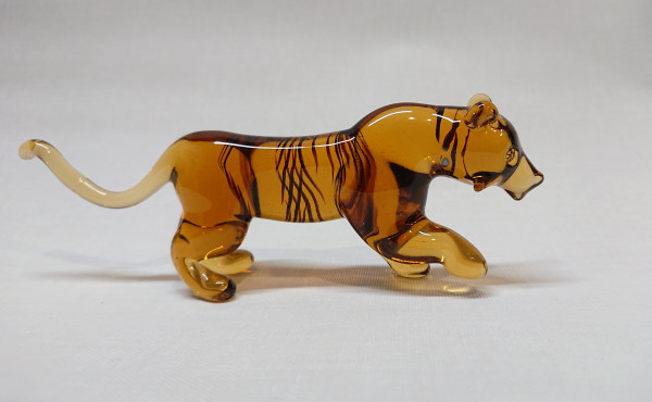 Tiger groß 13x5 cm Farbglas